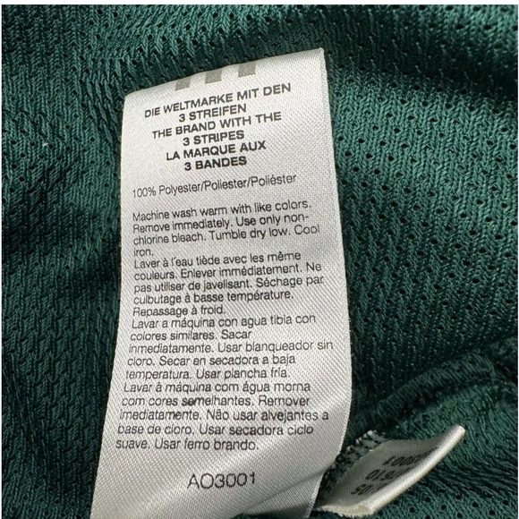 Adidas Men’s Track Jacket S Green White Stripes Pockets Lightweight Oversized - Picture 7 of 10